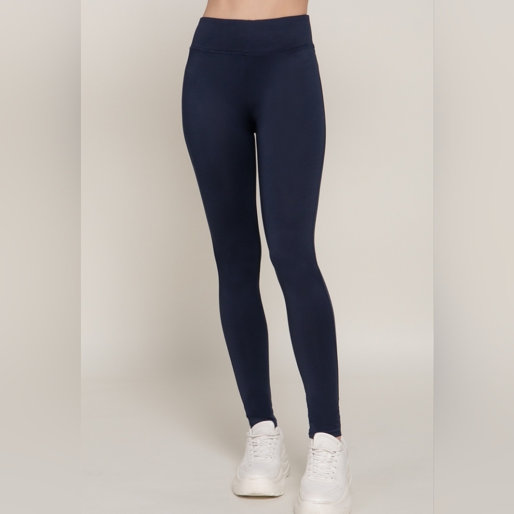 Dark Navy High Waisted Leggings Women's Size S-L - Picture 2 of 5